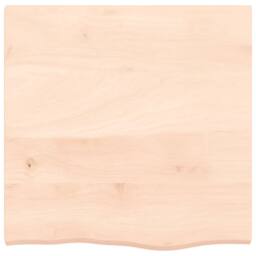 Berkfield Home Wall Shelf 60x60x(2-4) cm Untreated Solid Wood Oak in Light Tan - thumbnail 3