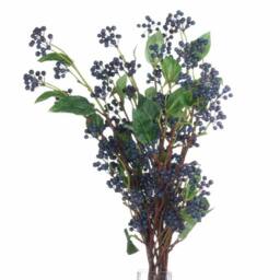 Lemon Pavilion Furniture and Decor Viburnum Berry Artificial Plant - Plastic - L11 x W11 x H80 cm - Blue - thumbnail 4