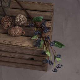 Lemon Pavilion Furniture and Decor Viburnum Berry Artificial Plant - Plastic - L11 x W11 x H80 cm - Blue - thumbnail 2