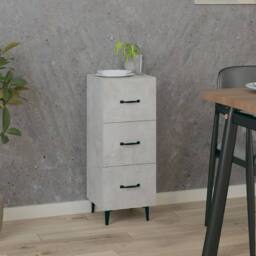 Berkfield Home Sideboard Concrete Grey 34.5x34x90 cm Engineered Wood - thumbnail 2