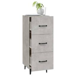 Berkfield Home Sideboard Concrete Grey 34.5x34x90 cm Engineered Wood - thumbnail 4
