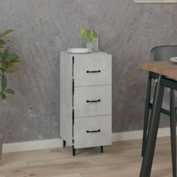 Berkfield Home Sideboard Concrete Grey 34.5x34x90 cm Engineered Wood - thumbnail 3