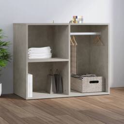 Berkfield Home Elegant Dressing Cabinet Concrete Grey 80x40x65 cm Engineered Wood - Size: 80 x 40 x 65 cm - thumbnail 2