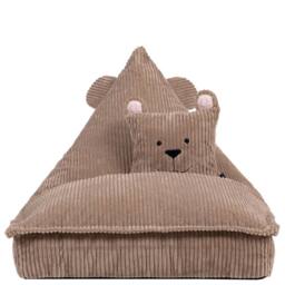 icon Kids Bean Bag Fun Animal Print Lounger & Cushion Bundle in Corduroy in Brown - Size: Medium - thumbnail 4