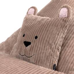 icon Kids Bean Bag Fun Animal Print Lounger & Cushion Bundle in Corduroy in Brown - Size: Medium - thumbnail 3