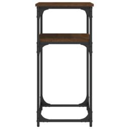 Berkfield Home Console Table Brown Oak 75x35.5x75 cm Engineered Wood - thumbnail 5