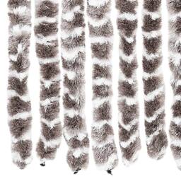 Berkfield Home Insect Curtain Taupe & White 100x220 cm Chenille - thumbnail 5