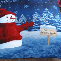 Velosso Glitter Snowman Panel Cotton Rich Printed Duvet Cover & Pillowcase Set - Size: King - thumbnail 3