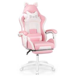 Kelvenix Pink Gaming Chair with Cat Ears - Size: 0.6m2 - thumbnail 1
