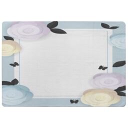 Benjamin Tate Design Pastel Colour Flowers Rug in Natural - Size: Large - thumbnail 1
