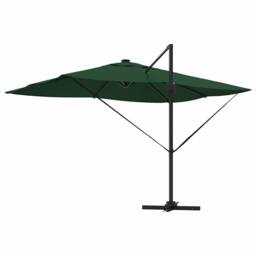 Berkfield Home Cantilever Roma Parasol with LEDs Green 352x251x265 cm Aluminium - Size: 352 x 251 x 265 cm - thumbnail 8