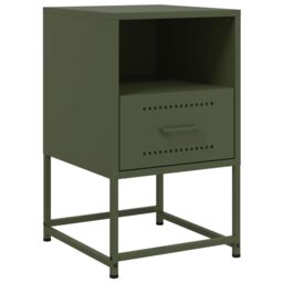 Berkfield Home Bedside Cabinets 2 pcs Olive Green 36x39x60.5 cm Steel - thumbnail 6