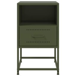Berkfield Home Bedside Cabinets 2 pcs Olive Green 36x39x60.5 cm Steel - thumbnail 5