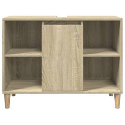 Berkfield Home Various Bathroom Cabinet Sonoma Oak 80x33x60 cm Engineered Wood in Light Brown - Size: 80 x 33 x 60 cm - thumbnail 5