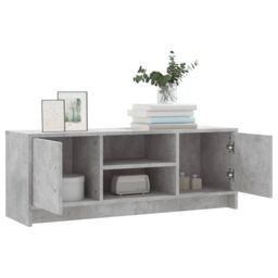 Berkfield Home TV Cabinet Concrete Grey 102x30x37.5 cm Engineered Wood - thumbnail 4