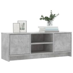 Berkfield Home TV Cabinet Concrete Grey 102x30x37.5 cm Engineered Wood - thumbnail 3