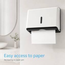 Kelvenix White Wall Mount ABS Multifold Paper Towel - thumbnail 4