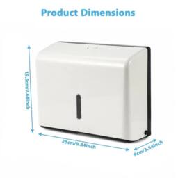Kelvenix White Wall Mount ABS Multifold Paper Towel - thumbnail 2