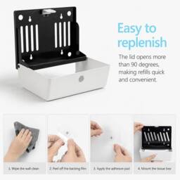 Kelvenix White Wall Mount ABS Multifold Paper Towel - thumbnail 3