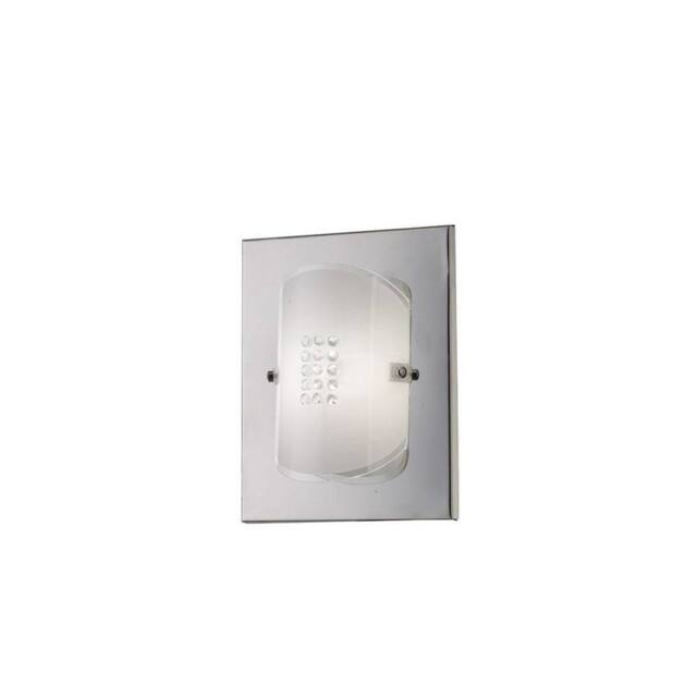 Netlighting Starlis Flush Wall Lamp Switched 1 Light Polished Chrome Glass Crystal in Grey - image 1