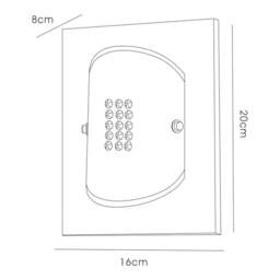 Netlighting Starlis Flush Wall Lamp Switched 1 Light Polished Chrome Glass Crystal in Grey - thumbnail 3
