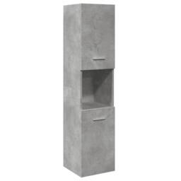 Berkfield Home Practical 4 Piece Bathroom Furniture Set Concrete Grey Engineered Wood - thumbnail 6