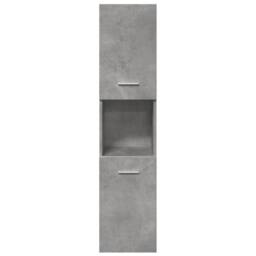 Berkfield Home Practical 4 Piece Bathroom Furniture Set Concrete Grey Engineered Wood - thumbnail 7