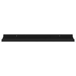 Berkfield Home Wall Shelves 4 pcs Black 80x9x3 cm - Size: 80 x 9 x 3 cm - thumbnail 4