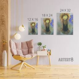 "Artery8 Head of John the Baptist on Pillar Redon Vintage Canvas Wall Art - Size: W18"" x H24""" - thumbnail 4