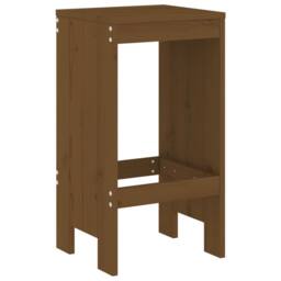 Berkfield Home 9 Piece Garden Bar Set Honey Brown Solid Wood Pine - thumbnail 4