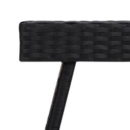 Berkfield Home Foldable Side Table Black 60x40x38 cm Poly Rattan - Size: 60 x 40 x 38 cm - thumbnail 6