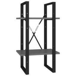Berkfield Home Modern 5-Tier Book Cabinet Grey 40x30x175 cm Engineered Wood - Size: 40 x 30 x 175 cm - thumbnail 4