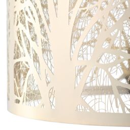 Happy Homewares Unique & Beautiful Metal Forest Design Ceiling Pendant Shade in Gold - thumbnail 3