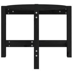 Berkfield Home Beautiful Coffee Table Black Ã˜ 62.5x45 cm Solid Wood Pine - thumbnail 5