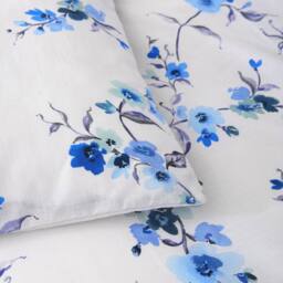 Portfolio Home Sakura Blossom Floral Duvet Cover Set With Pillow Case Bed Linen in White - Size: Double - thumbnail 2