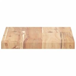 Berkfield Home Floating Shelves 3 pcs 60x20x2 cm Untreated Solid Wood Acacia in Brown - Size: 60 x 20 x 2 cm - thumbnail 5