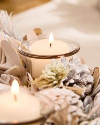 Dibor Wild Wonderland Xmas Table Decoration Centrepiece Christmas Christmas Décor Candle Holders 30cm in White - thumbnail 3