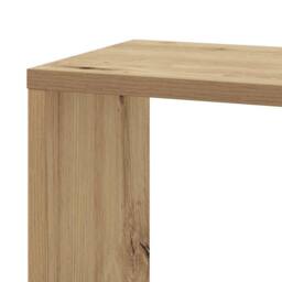 Berkfield Home Wall Corner Shelf Artisian Oak 45x45x147 cm Engineered Wood in Brown - Size: 45 x 45 x 147 cm - thumbnail 7