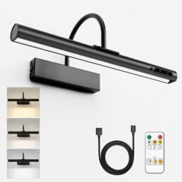 Harper Living Rechargeable Arched Picture Light with Remote, Dimmable in Black - thumbnail 1