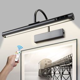 Harper Living Rechargeable Arched Picture Light with Remote, Dimmable in Black - thumbnail 4