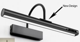 Harper Living Rechargeable Arched Picture Light with Remote, Dimmable in Black - thumbnail 7