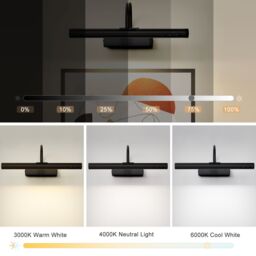 Harper Living Rechargeable Arched Picture Light with Remote, Dimmable in Black - thumbnail 6