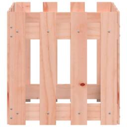 Berkfield Home Durable Garden Planter with Fence Design 40x40x40 cm Solid Wood D in Light Tan - Size: 40 x 40 x 40 cm - thumbnail 5