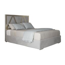 KDMD Alison Upholstered Soft Velvet Metal Grey Bed Frame - Size: Single - thumbnail 6