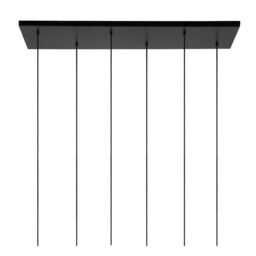 Lucide 'JOANET' Dimmable Adjustable Stylish Indoor Bar Pendant Light 6xE27 in Grey - thumbnail 3