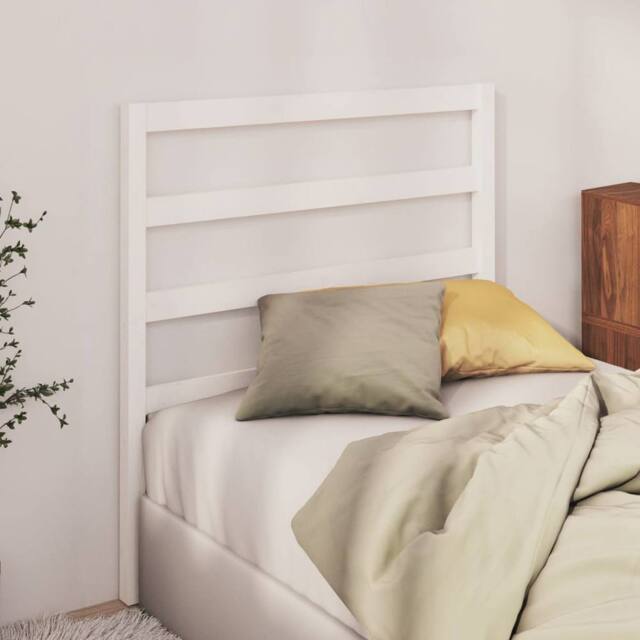 Berkfield Home Beautiful Bed Headboard White 95x4x100 cm Solid Wood Pine - Size: 95 x 4 x 100 cm - image 1