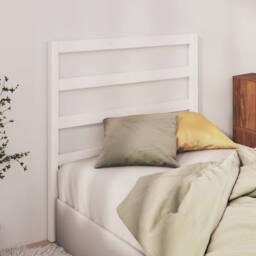 Berkfield Home Beautiful Bed Headboard White 95x4x100 cm Solid Wood Pine - Size: 95 x 4 x 100 cm - thumbnail 1