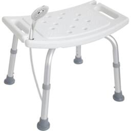 Kelvenix New Shower Bath Seat Chair Stool Bench Aluminum Adjustable in White - thumbnail 3