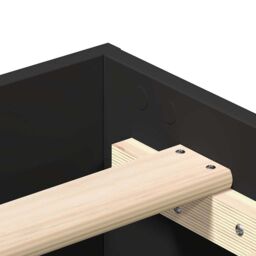 Berkfield Home Bed Frame No Mattress Black 90x200 cm Engineered Wood - thumbnail 8