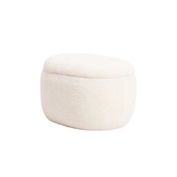 Nordlys Pouf de Salon Coffee Table with Storage Wood in White - thumbnail 7